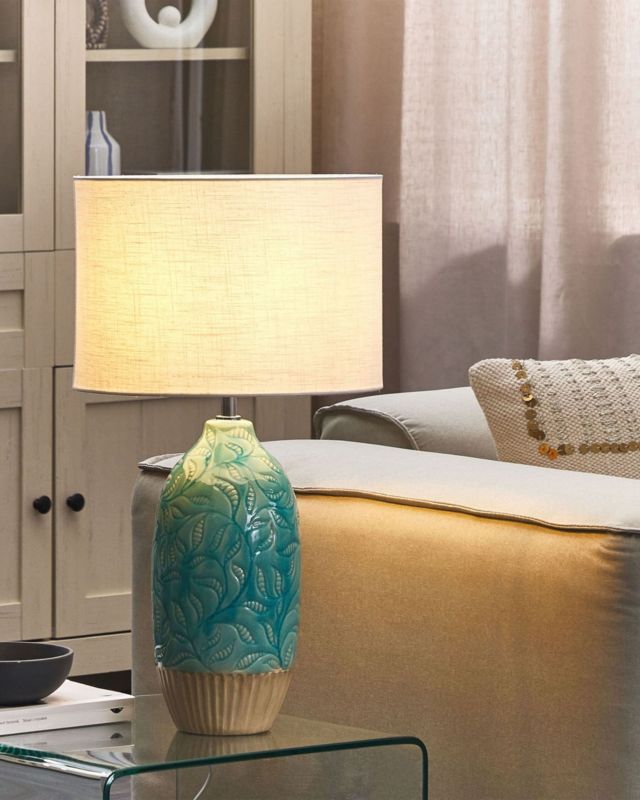 Lampa stołowa Ataba Ceramika Niebieski 1 szt.
