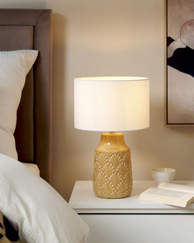 Lampa stołowa Balao Ceramika Żółty 1 szt.