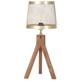 Lampa stołowa Beki Ciemne drewno 1 szt.
