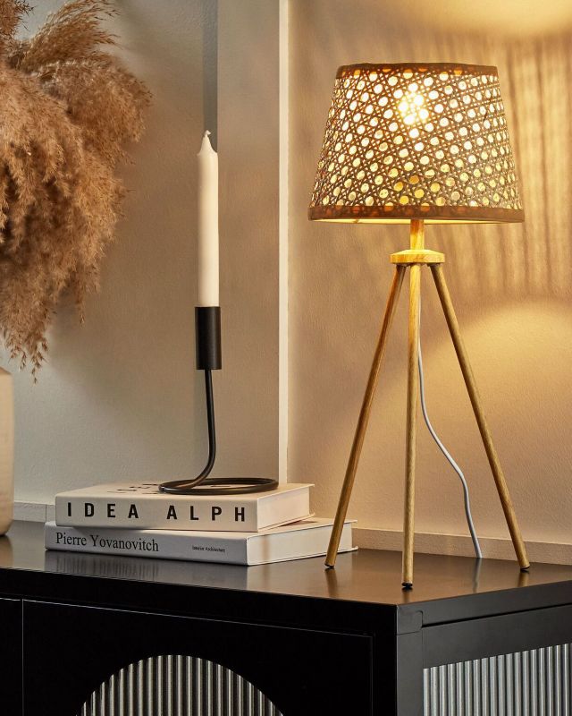 Lampa stołowa Boetica Rattan Naturalny 1szt.