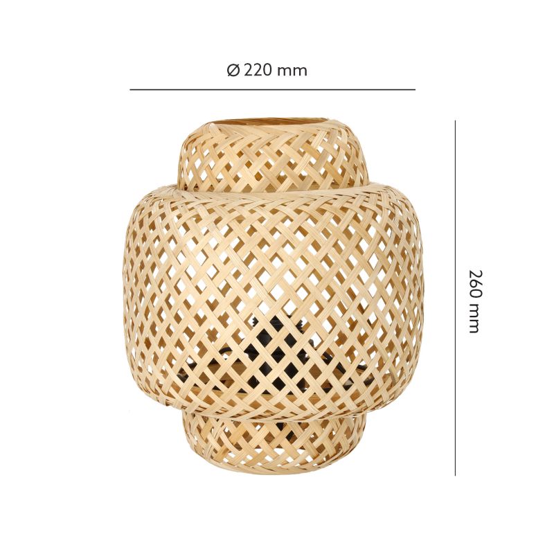 Lampa stołowa Boho Bonn Mini Kobi 22cm pleciona naturalna 1xE27 1szt.