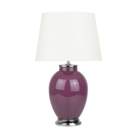 Lampa stołowa Brenta Ceramika Purpurowy 1 szt.