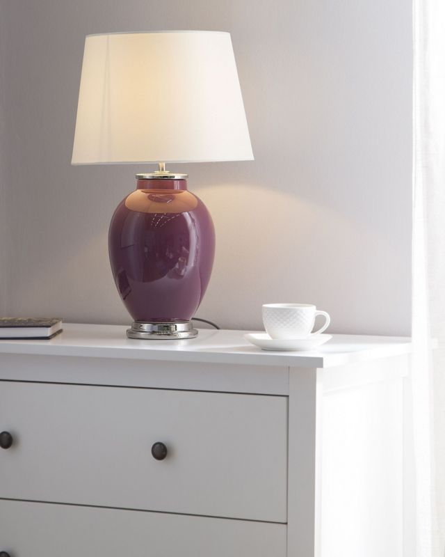 Lampa stołowa Brenta Ceramika Purpurowy 1 szt.
