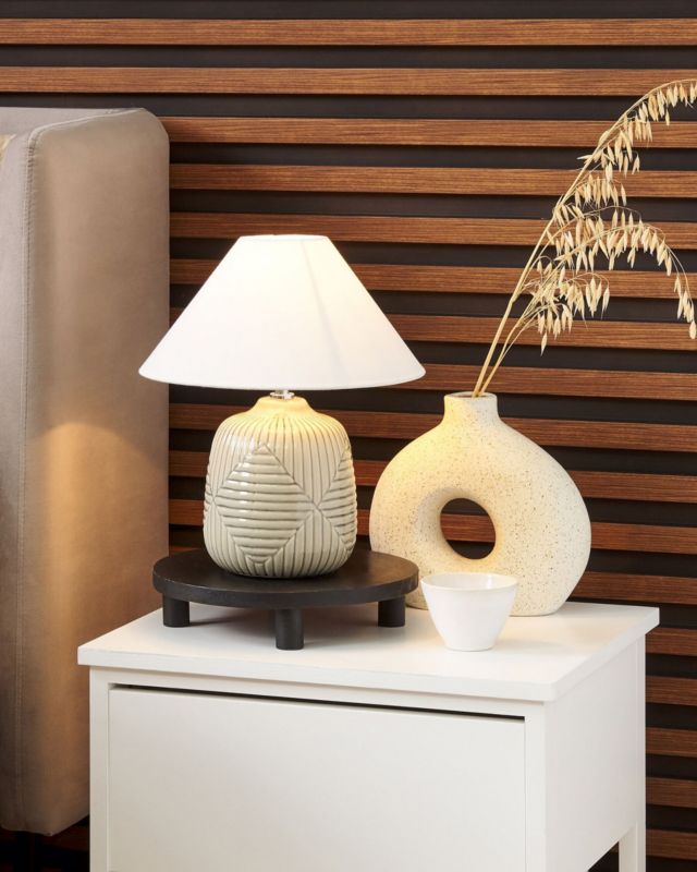 Lampa stołowa Canelles Ceramika Szary 1szt.