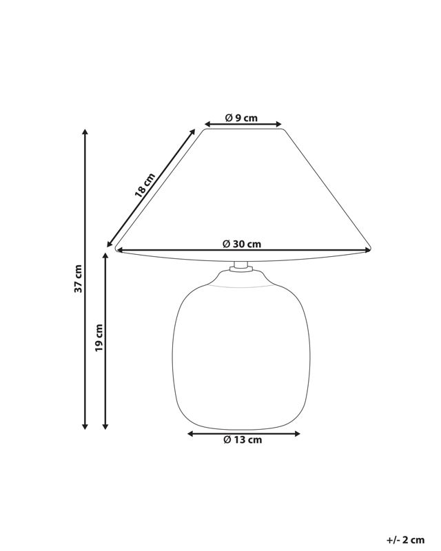 Lampa stołowa Canelles Ceramika Szary 1szt.