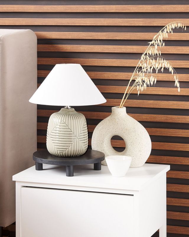 Lampa stołowa Canelles Ceramika Szary 1szt.