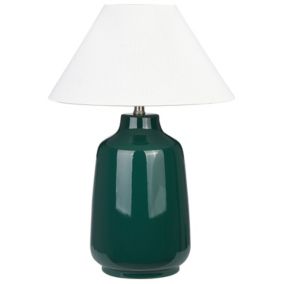 Lampa stołowa Careta Ceramika Ciemnozielony 1 szt.