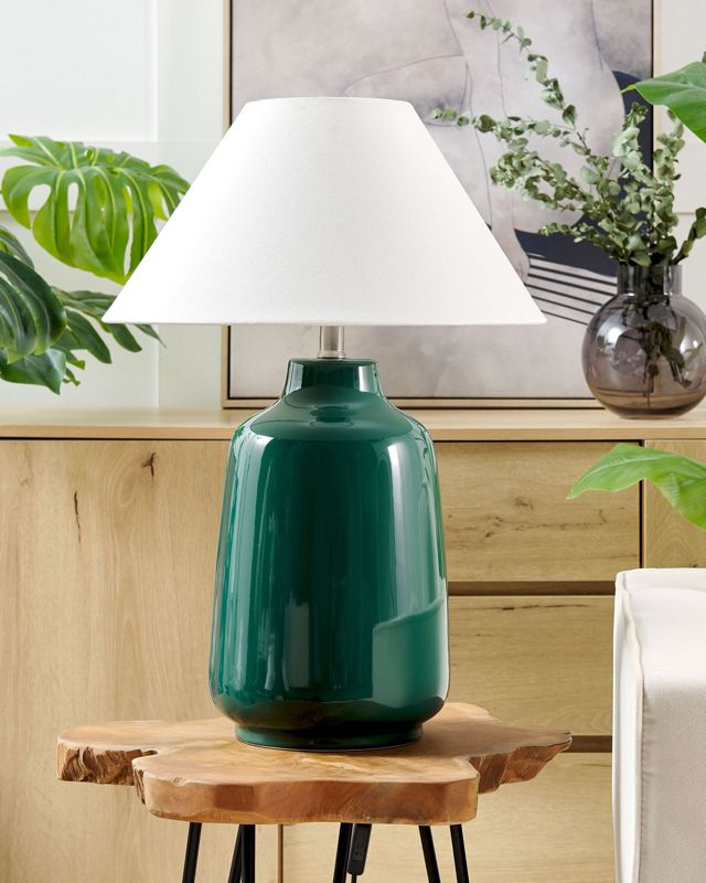 Lampa stołowa Careta Ceramika Ciemnozielony 1 szt.