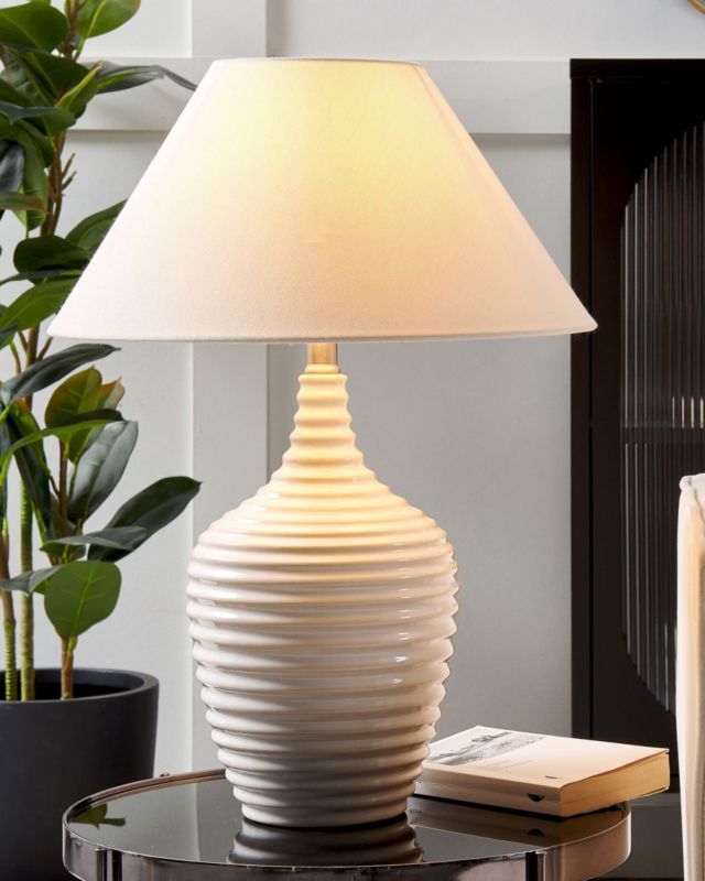 Lampa stołowa Celeste Ceramika Kremowy 1 szt.