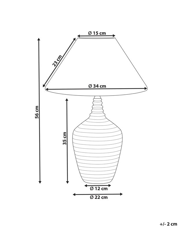 Lampa stołowa Celeste Ceramika Kremowy 1 szt.