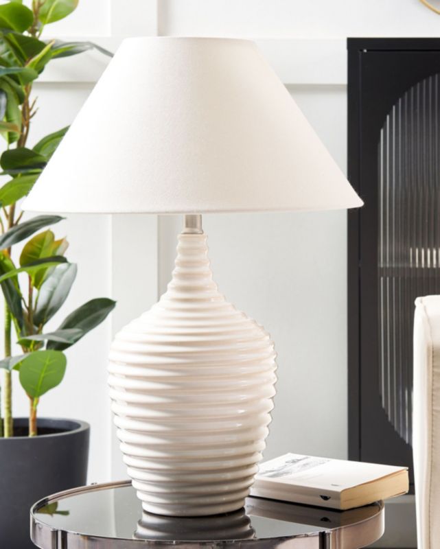 Lampa stołowa Celeste Ceramika Kremowy 1 szt.