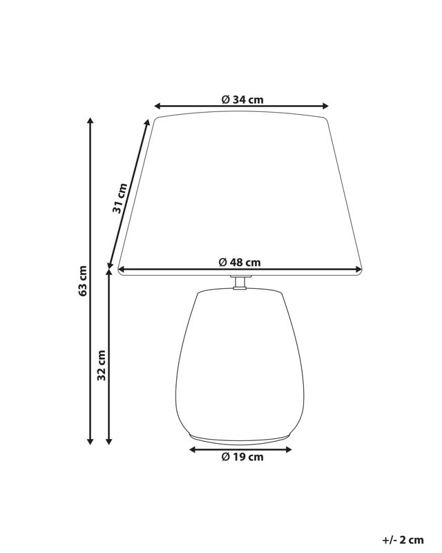 Lampa stołowa Cidra Ceramika Szary 1 szt.