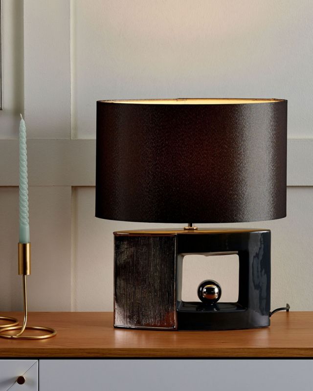 Lampa stołowa Duero Porcelana Ciemnoszary 1 szt.