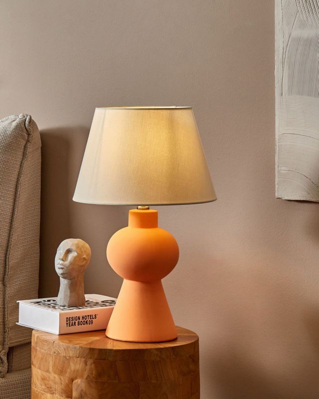 Lampa stołowa Fabilos Ceramika Pomarańczowy 1szt.