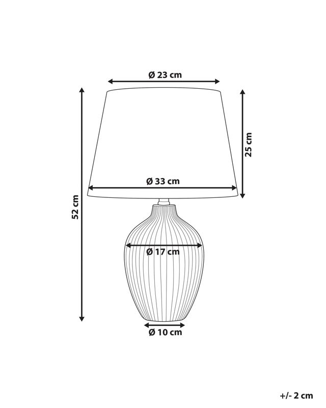 Lampa stołowa Fergus Ceramika Brązowy 1 szt.
