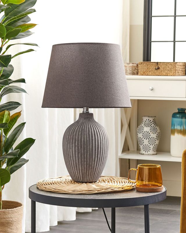 Lampa stołowa Fergus Ceramika Brązowy 1 szt.