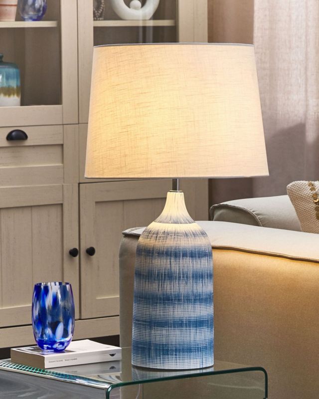 Lampa stołowa Georgina Ceramika Niebieski 1 szt.