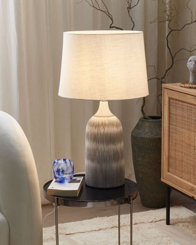 Lampa stołowa Georgina Ceramika Szary 1 szt.