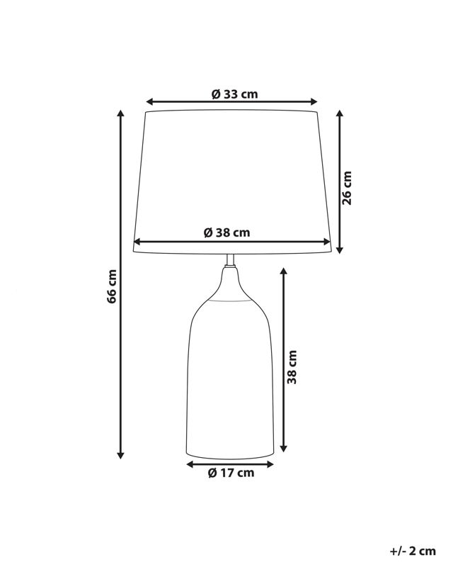 Lampa stołowa Georgina Ceramika Szary 1 szt.