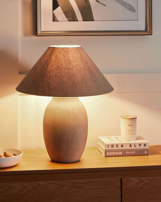 Lampa stołowa Graliwdo Ceramika Jasnoszary 1 szt.