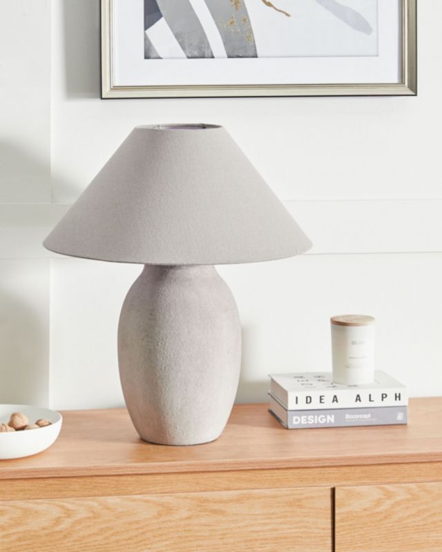 Lampa stołowa Graliwdo Ceramika Jasnoszary 1 szt.
