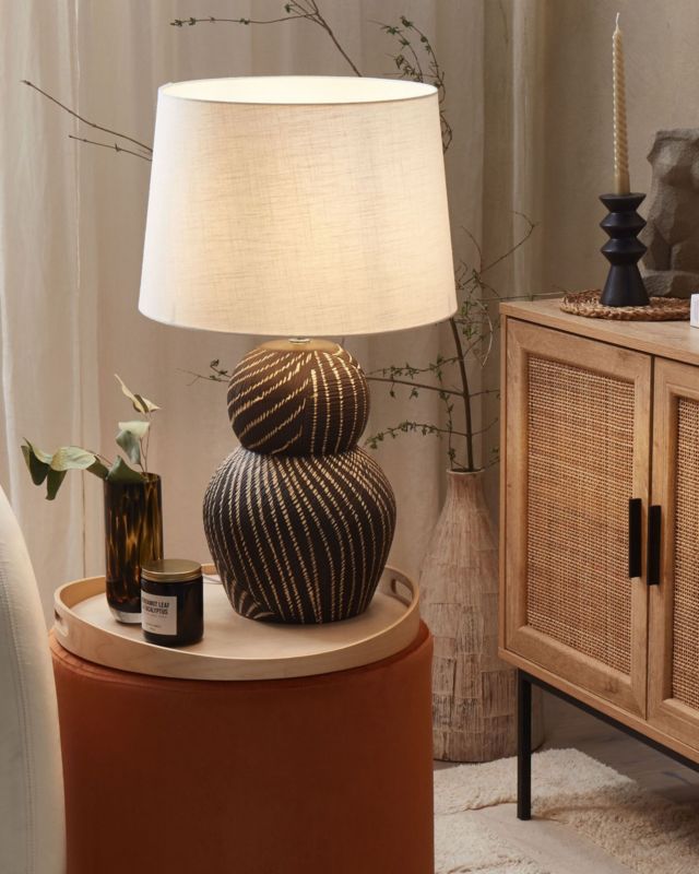 Lampa stołowa Guapore Ceramika Czarny 1 szt.