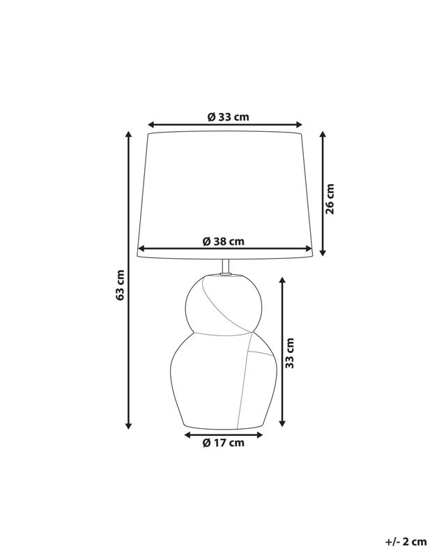 Lampa stołowa Guapore Ceramika Czarny 1 szt.