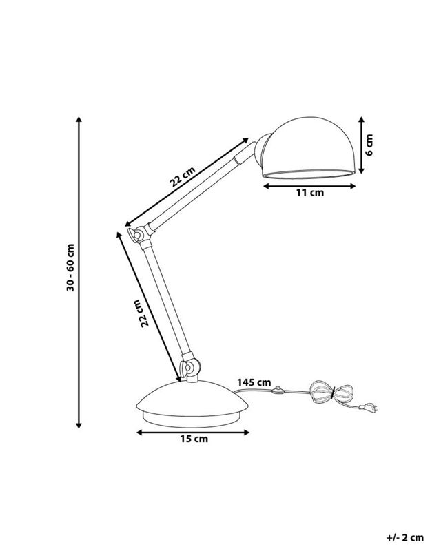 Lampa stołowa Helmand Metal Biały 1 szt.
