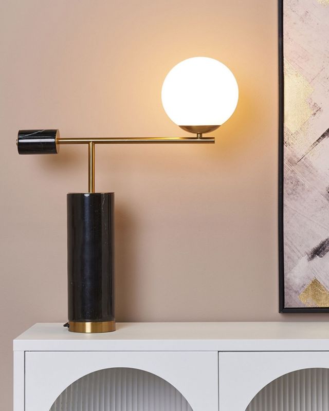 Lampa stołowa Hondo Kamień Czarny 1 szt.