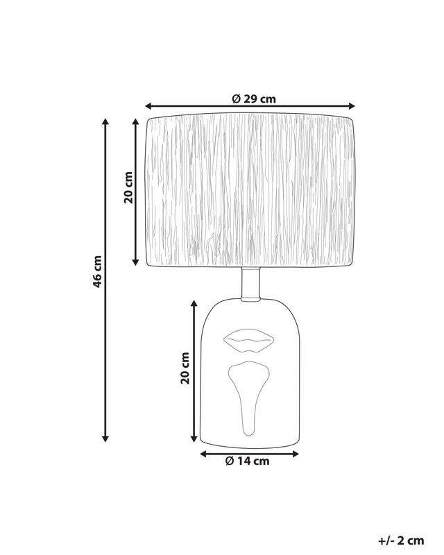Lampa stołowa Jubones Ceramika Naturalny 1szt.