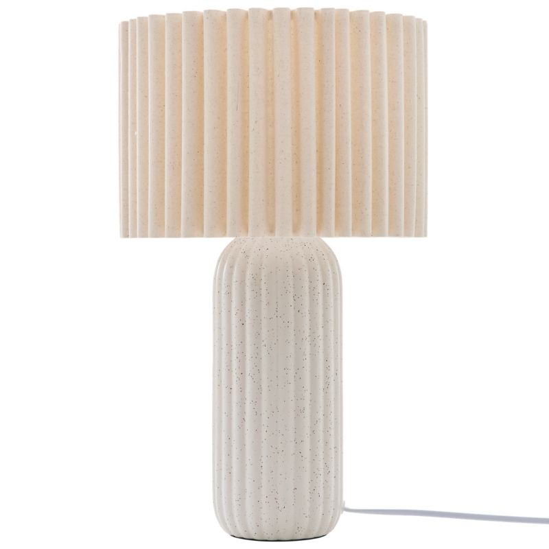 Lampa stołowa Kenan Atmosphera beżowa ceramiczna 43x26 cm 1 szt.