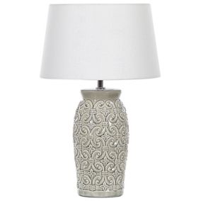 Lampa stołowa Khoper Ceramika Szary 1 szt.