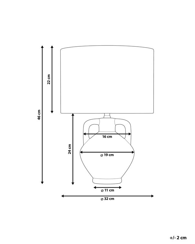 Lampa stołowa Labrada Ceramika Biały 1szt.