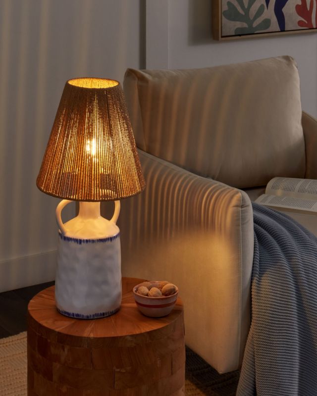 Lampa stołowa Larissos Ceramika Biały 1 szt.