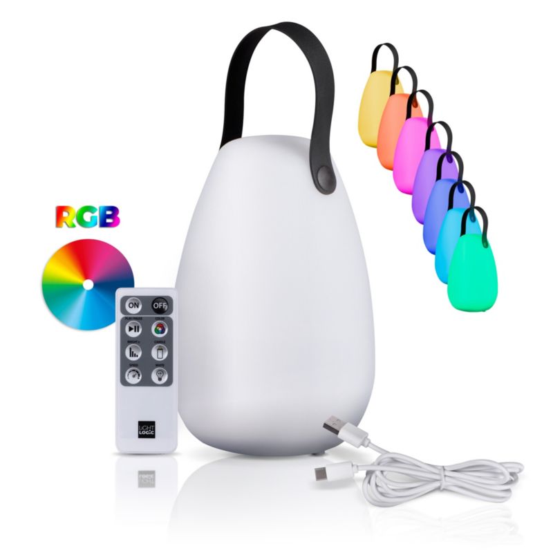Lampa stołowa LED LightLogic OXOR LED IP44 31250 RGB USB pilot bateria ...