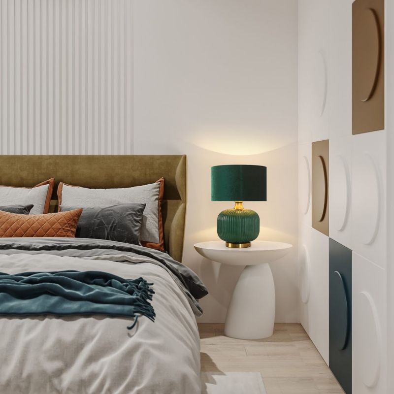 Lampa stołowa Light Prestige Tamiza S zielona 1 x E27 1 szt.