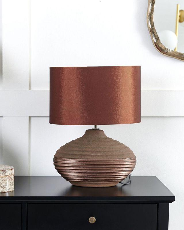 Lampa stołowa Lima Porcelana Brązowy 1 szt.