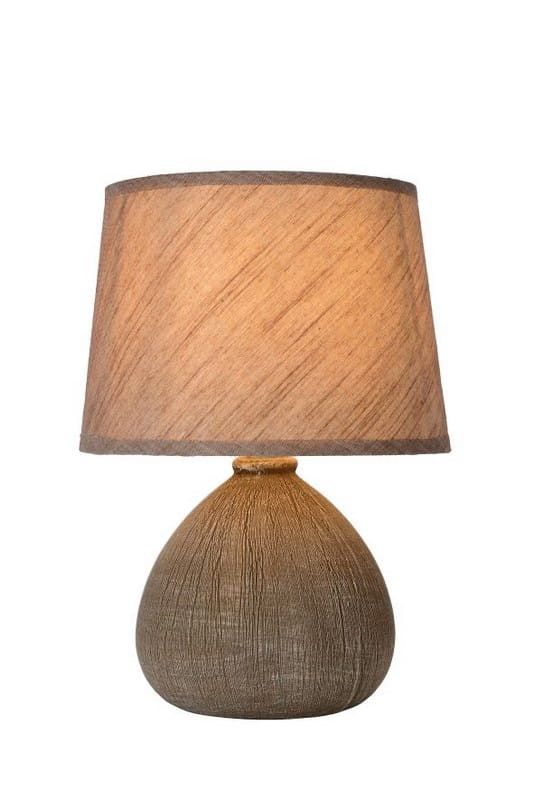 Lampa stołowa Lucide Ramzi brązowa  1 x E14 x 40W IP20 wym: 26 x 18 x 18 cm ceramika - 1 szt.