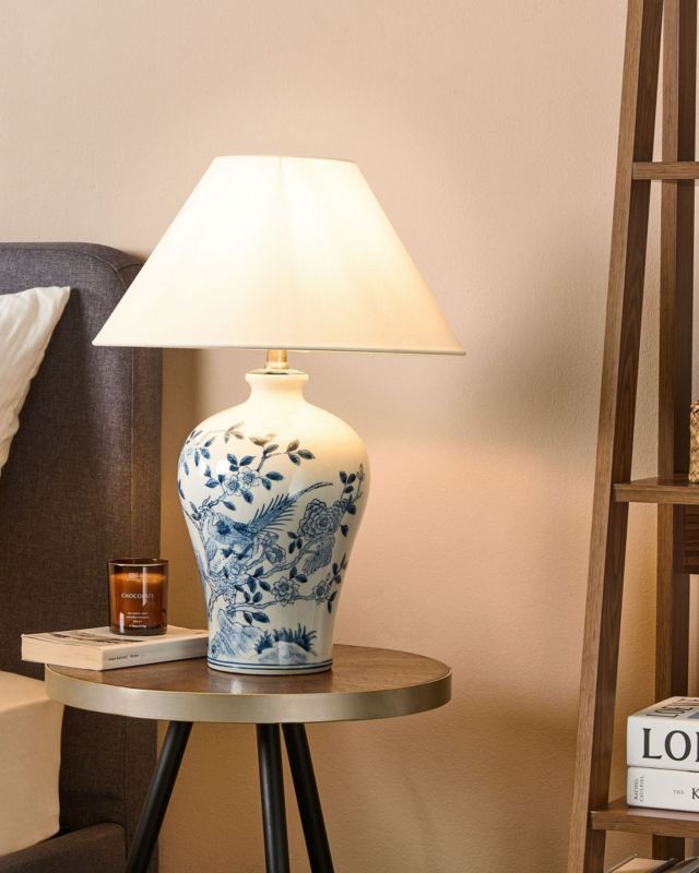 Lampa stołowa Magros Porcelana Biały 1 szt.