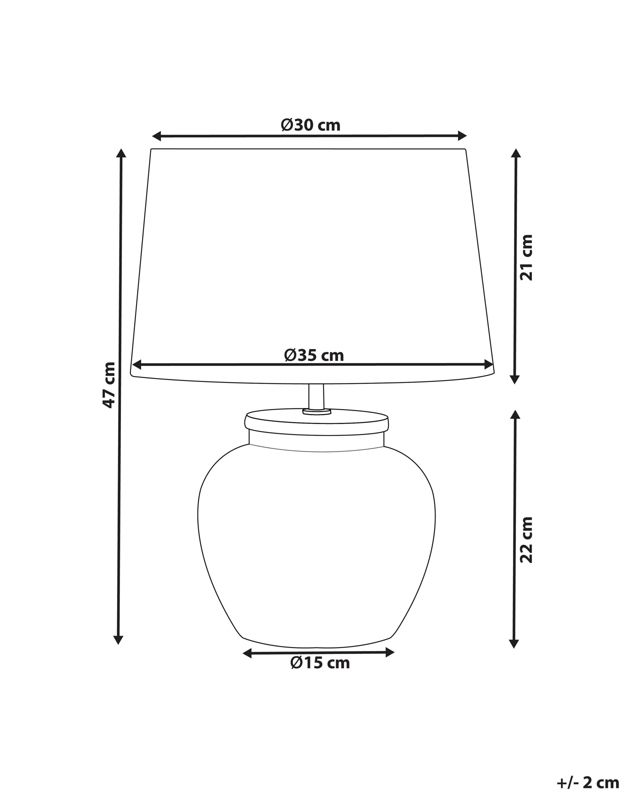 Lampa stołowa Mareb Ceramika Beżowy 1 szt.