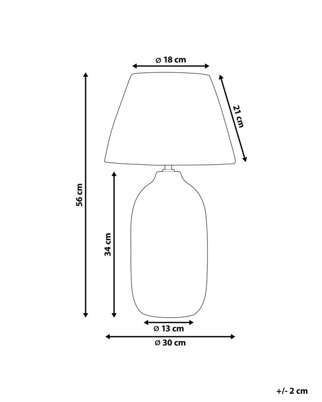 Lampa stołowa Matilde Ceramika Szary 1szt.