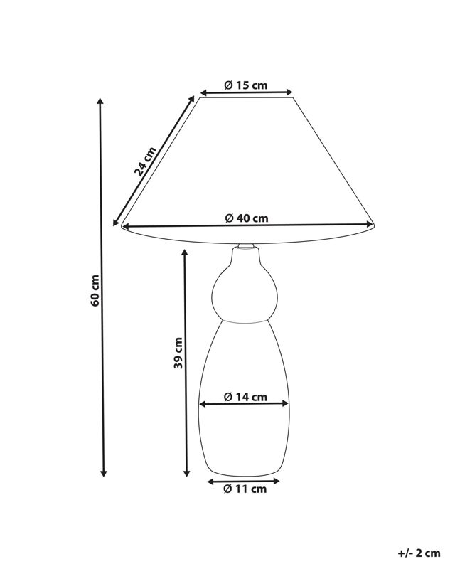Lampa stołowa Matina Ceramika Czarny 1szt.