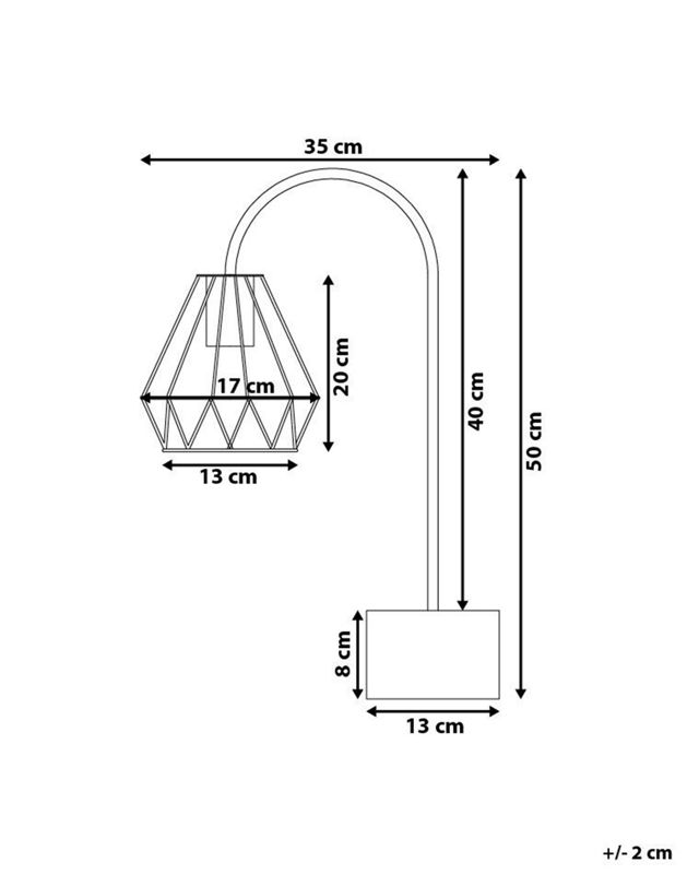 Lampa stołowa Mooni Metal Miedziany 1szt.