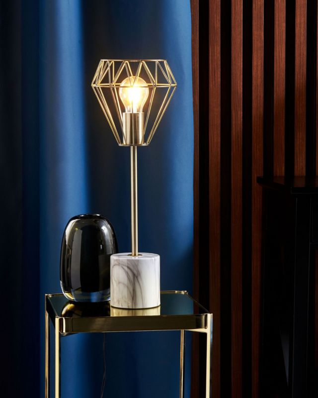 Lampa stołowa Mooni Metal Mosiężny 1 szt.