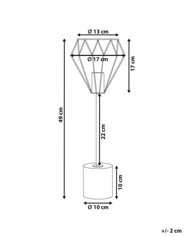 Lampa stołowa Mooni Metal Mosiężny 1 szt.
