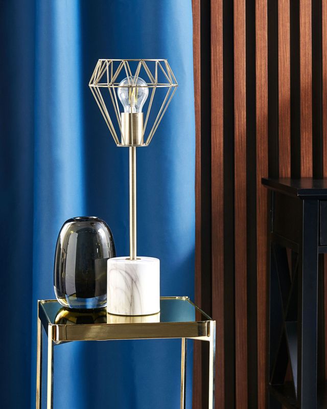 Lampa stołowa Mooni Metal Mosiężny 1 szt.