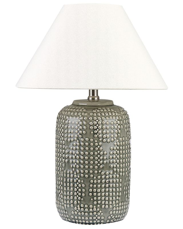 Lampa stołowa Mussel Ceramika Szary 1 szt.