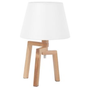 Lampa stołowa Nalon Drewno Biały 1 szt.