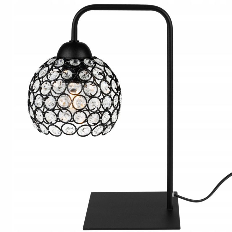Lampa stołowa nocna Light Home Crystal 1x E27 60W czarny 1szt.
