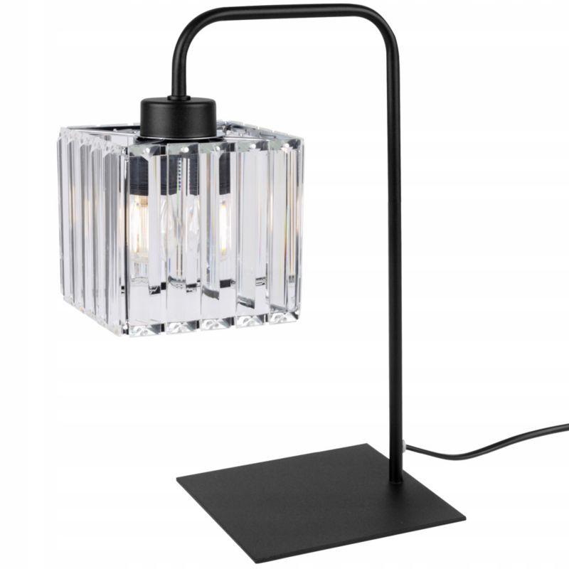 Lampa stołowa nocna Light Home Holdi 1x E27 60W klosz szklany kwadratowy 1szt.